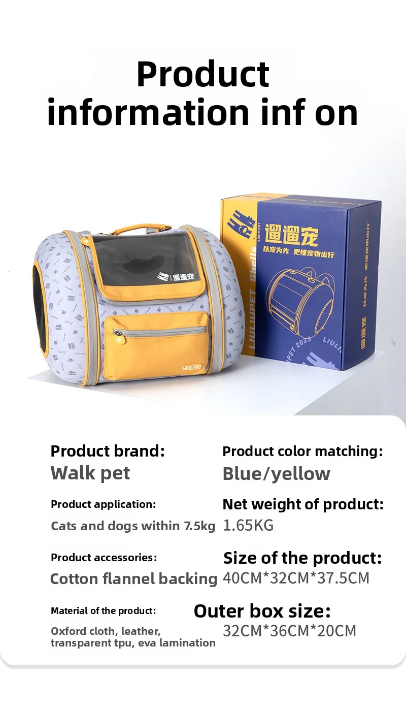 Bolsa portable para gatos preparada para transporte