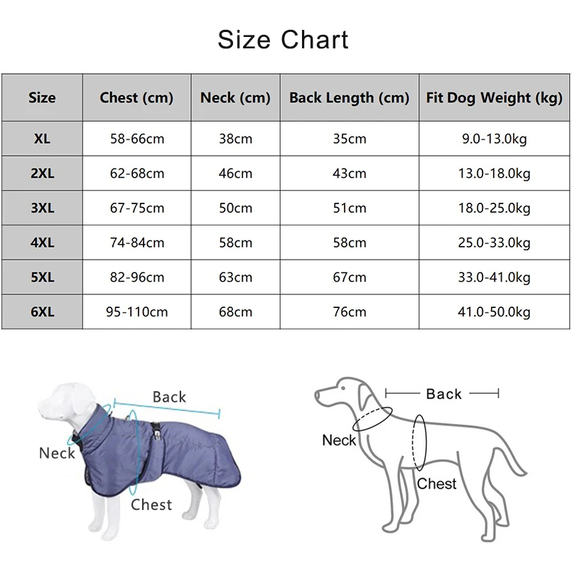 Chaleco impermeable para perros grandes