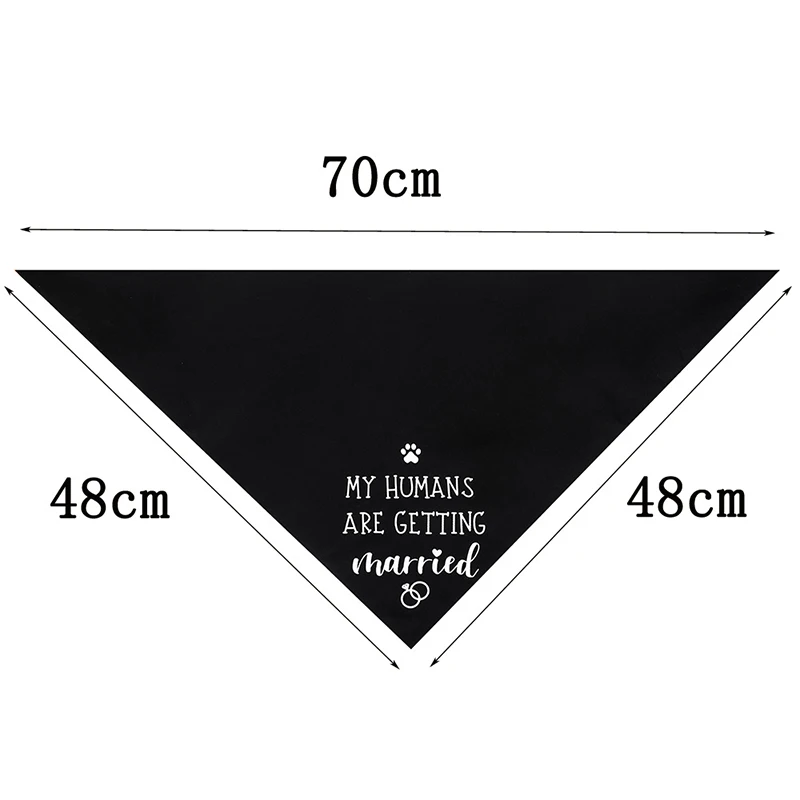 Pañuelo triangular con diseño de letras para perro