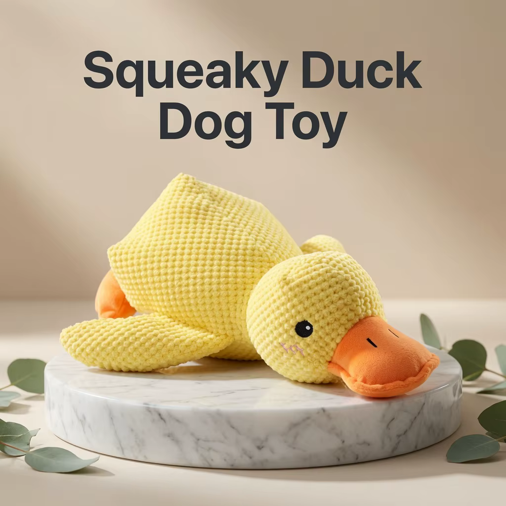 Juguete de peluche patito para perros y gatos, resistente a mordiscos - imagen 2