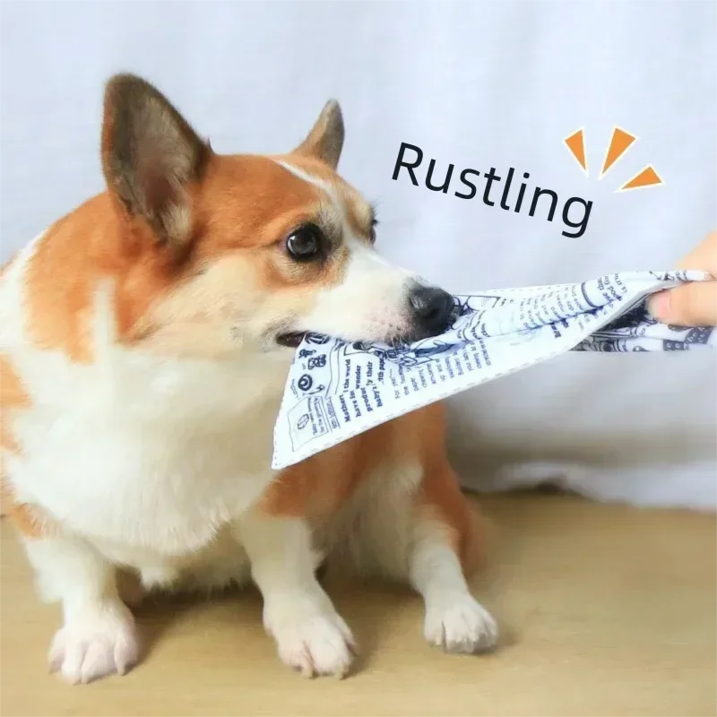 Juguete interactivo para perros con sonido de periódico arrugado - imagen 4