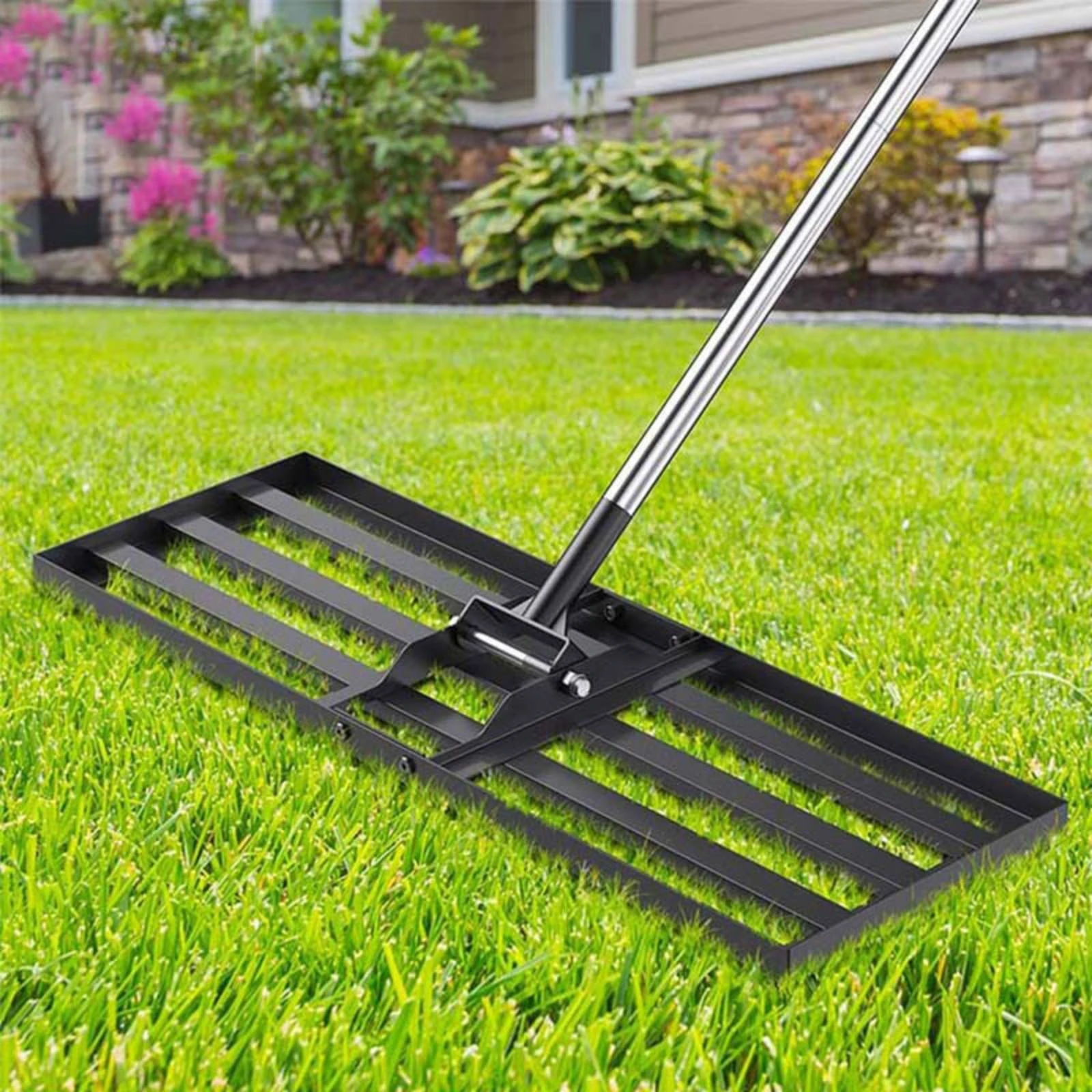 Rastrillo Nivelador de Césped Metálico para Jardín - imagen 3