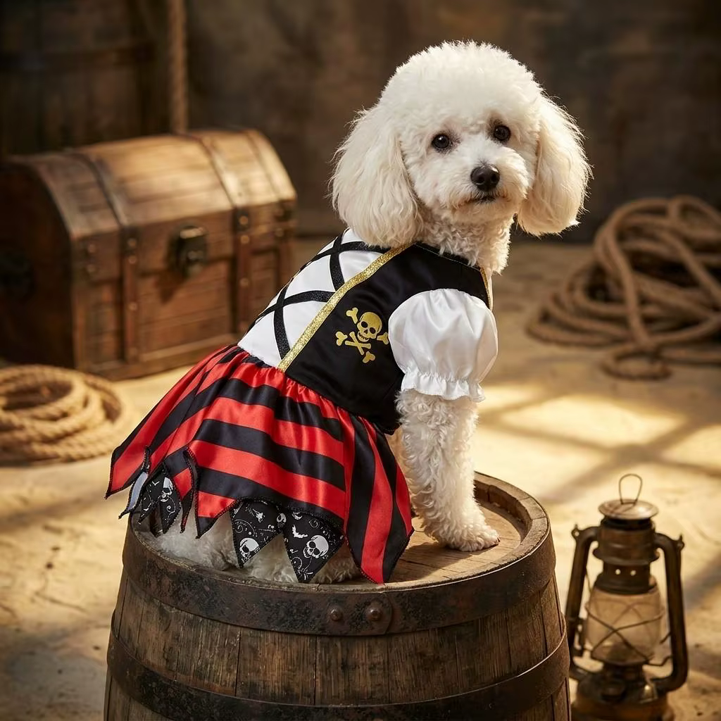 Disfraz de pirata para mascotas pequeños