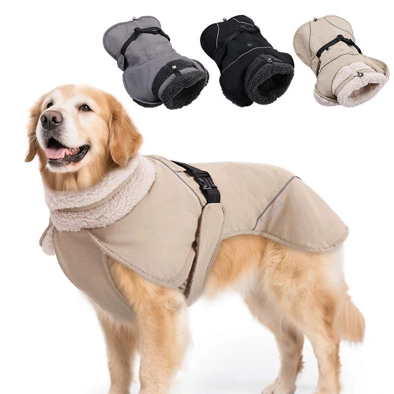 Abrigo impermeable cálido para perros: forro polar y reflectante - imagen 4