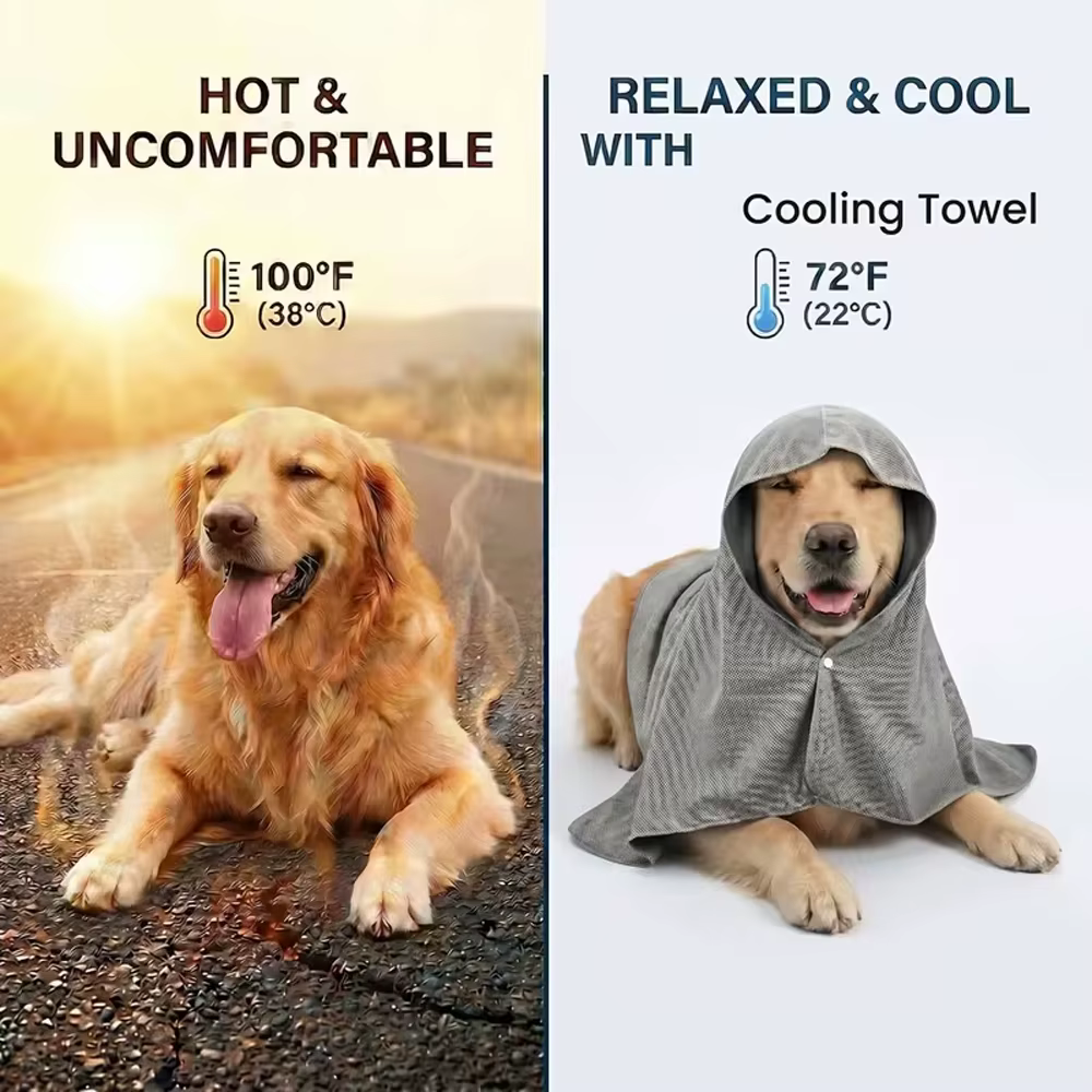 Bandana refrescante para perro con capucha: reutilizable y anticalor - imagen 3