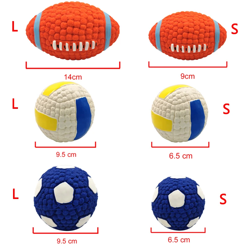 Pelota chirriante Holapet en diseño rugby