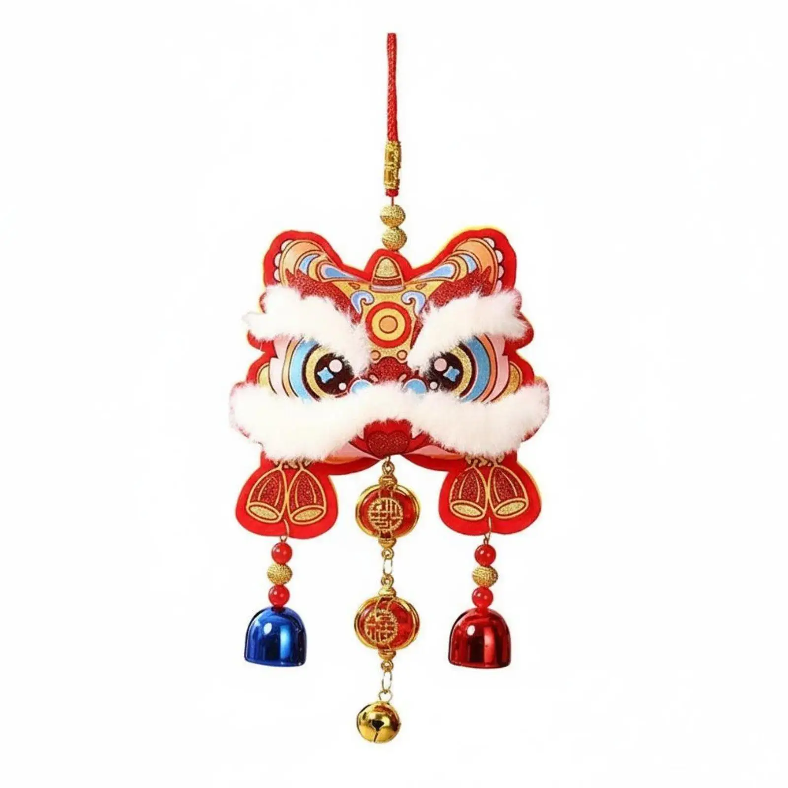 Amuleto de León Chino en Peluche – Colgante Decorativo para Puerta y Espejo
