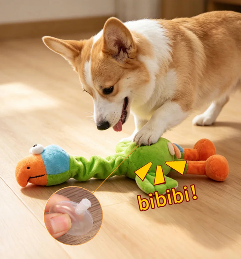 Juguete suave para perros: diseño tipo pájaro