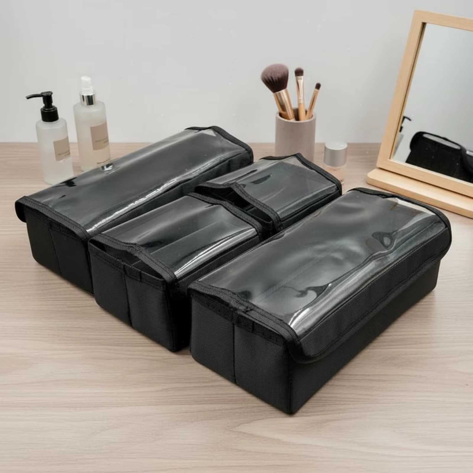 Organizador impermeable con tapa transparente para gato y perro - imagen 3