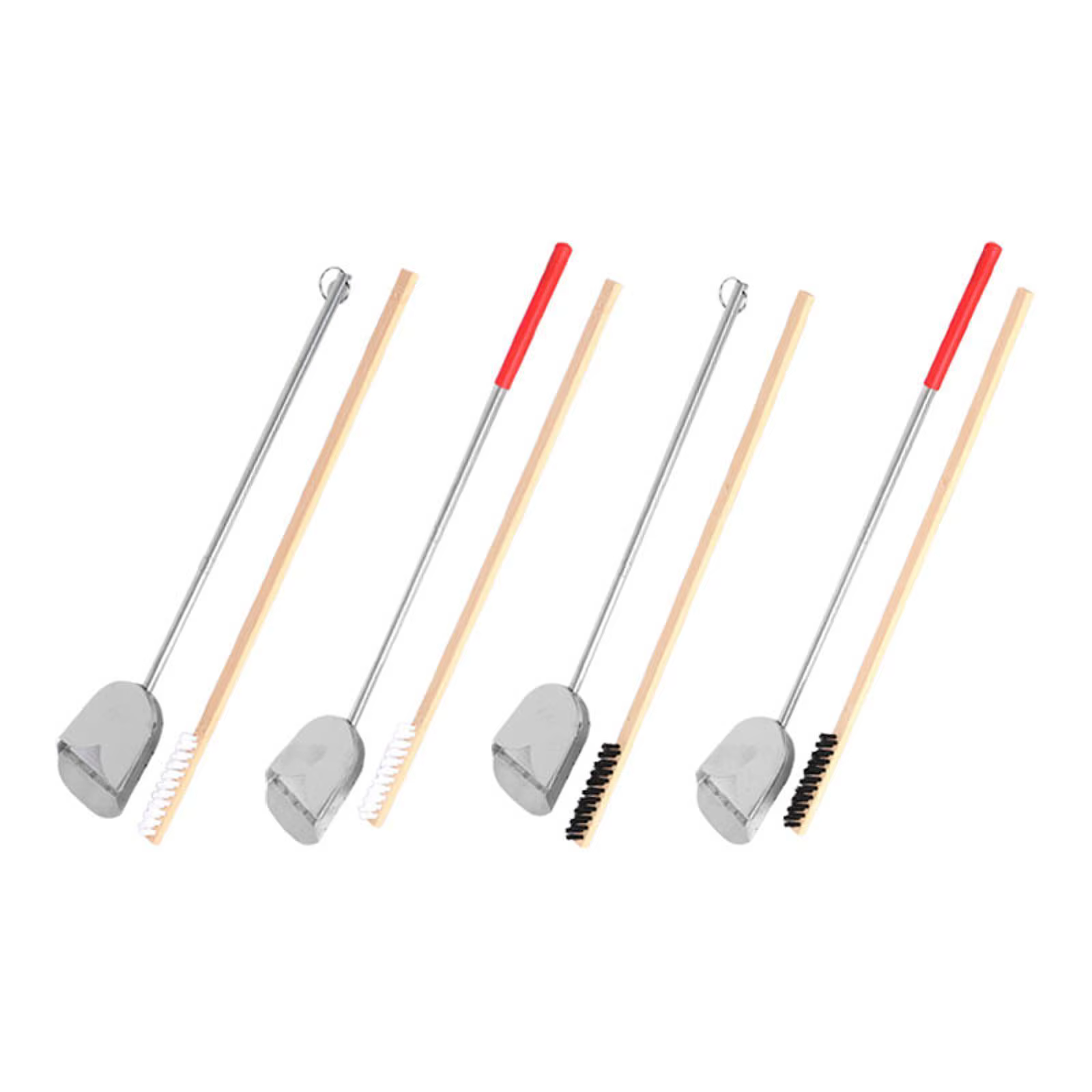 Cepillo para limpieza de jaulas de aves con cerdas de acero inoxidable