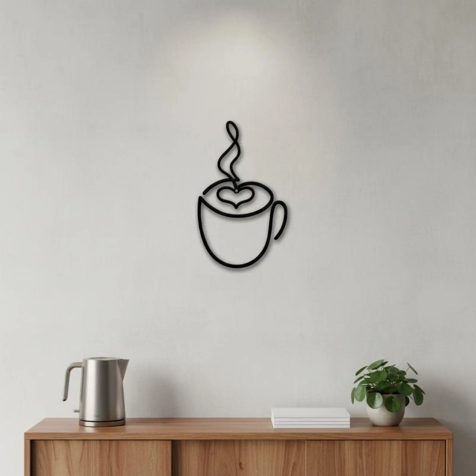 Juego de tazas de café decorativas de pared vintage metálicas - imagen 2