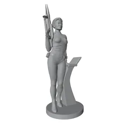 Figura de resina 3D guerrera femenina DIY sin montaje, ni pintura