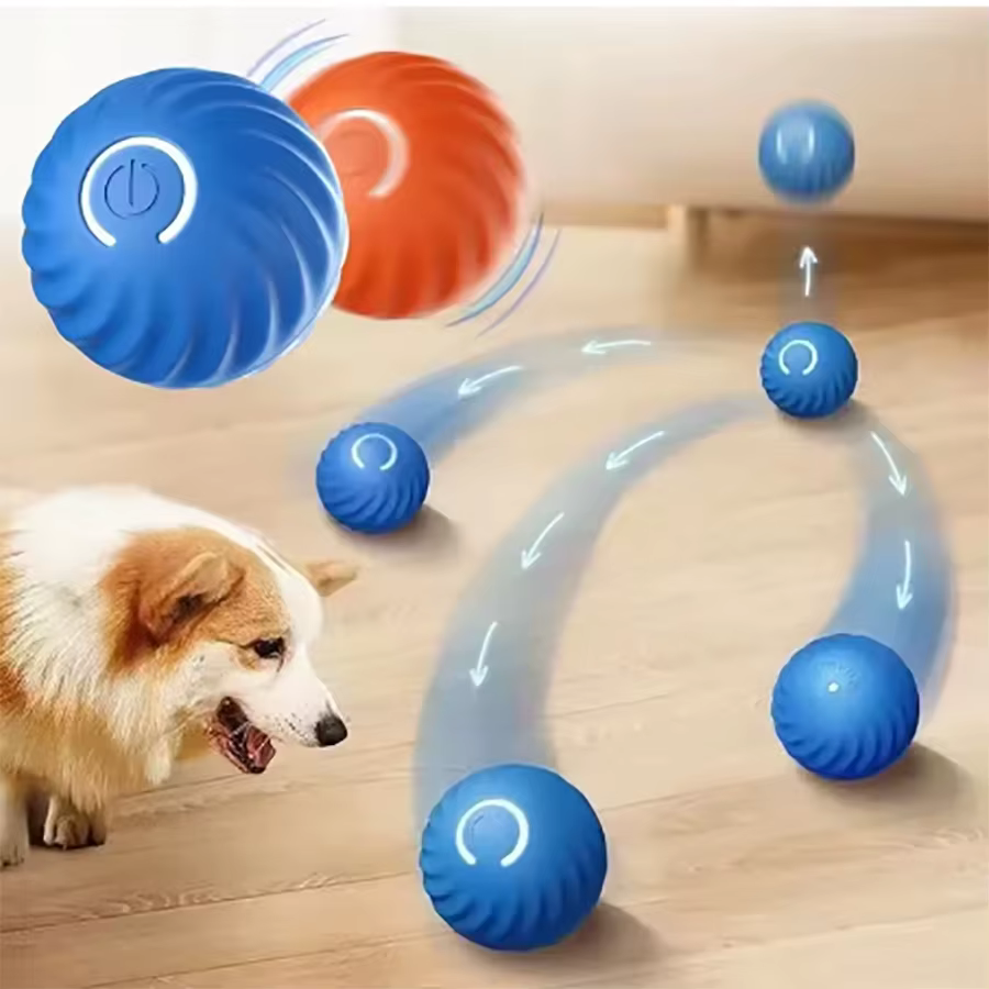 Pelota interactiva automática para perros y gatos – Juguete electrónico con USB - imagen 4
