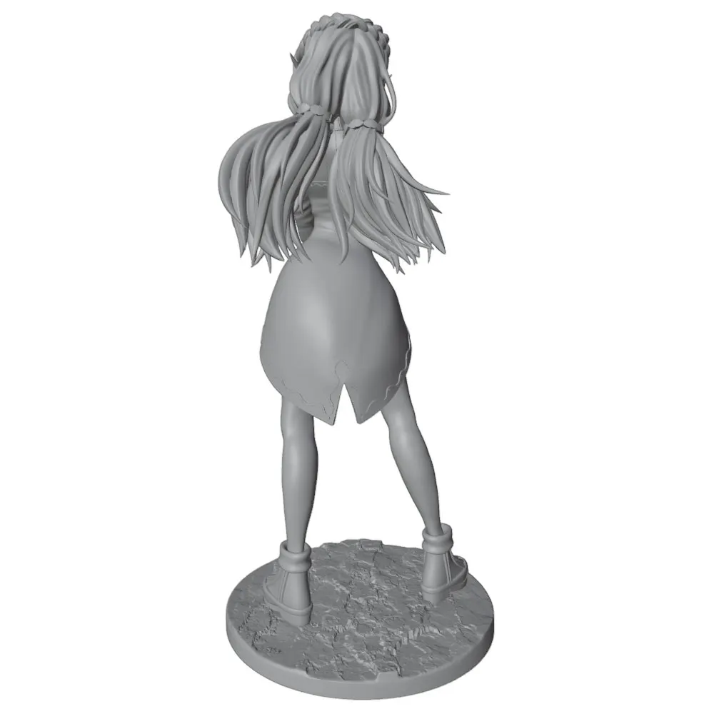 Figura femenina de resina, miniatura 3D sin pintar - imagen 3