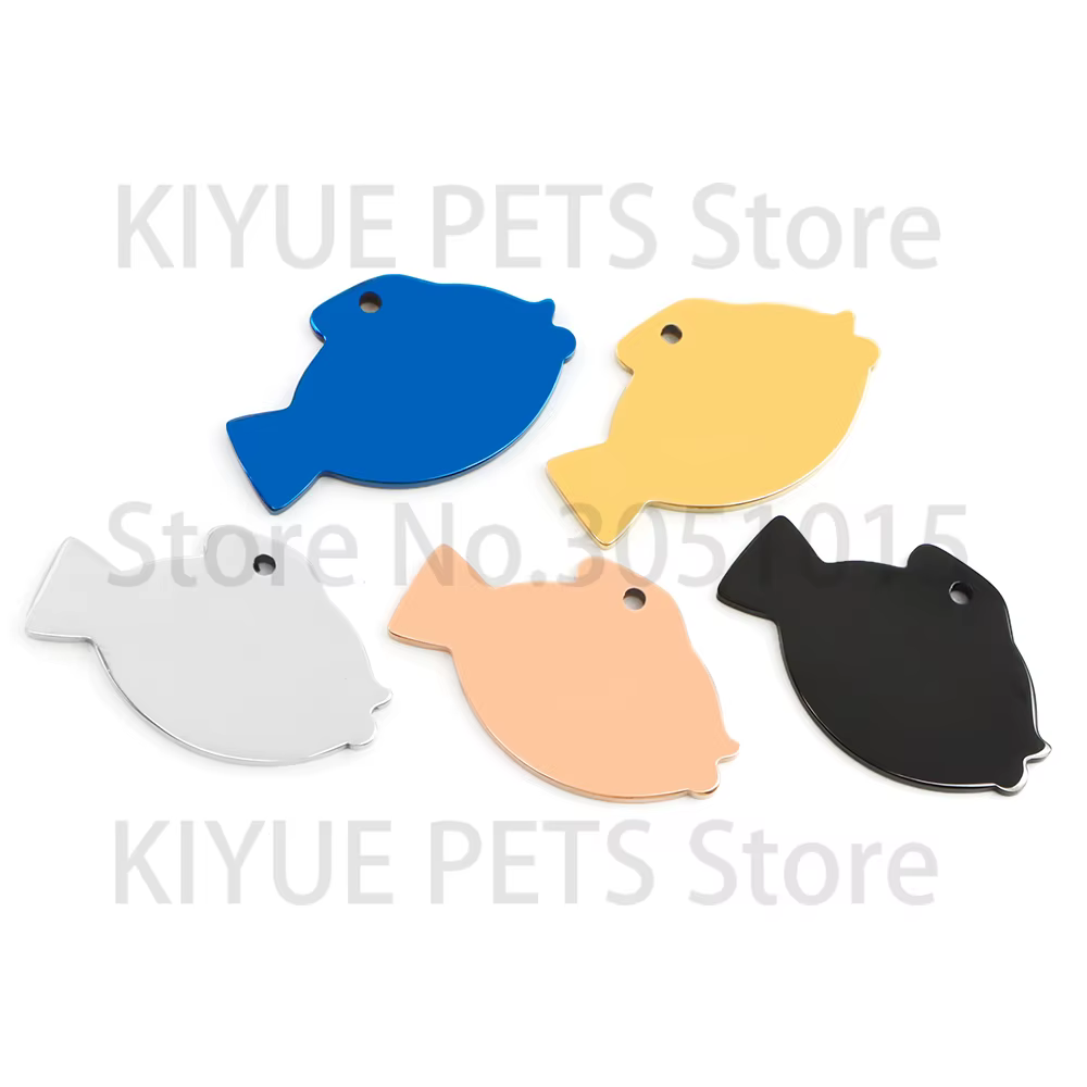Etiqueta identificativa de pez de acero inoxidable para gatos y perros - imagen 5