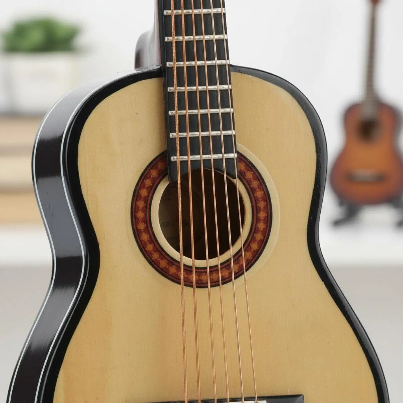 Mini Guitarra para Gatos con Soporte – Juguete Decorativo de Madera Pulida - imagen 4