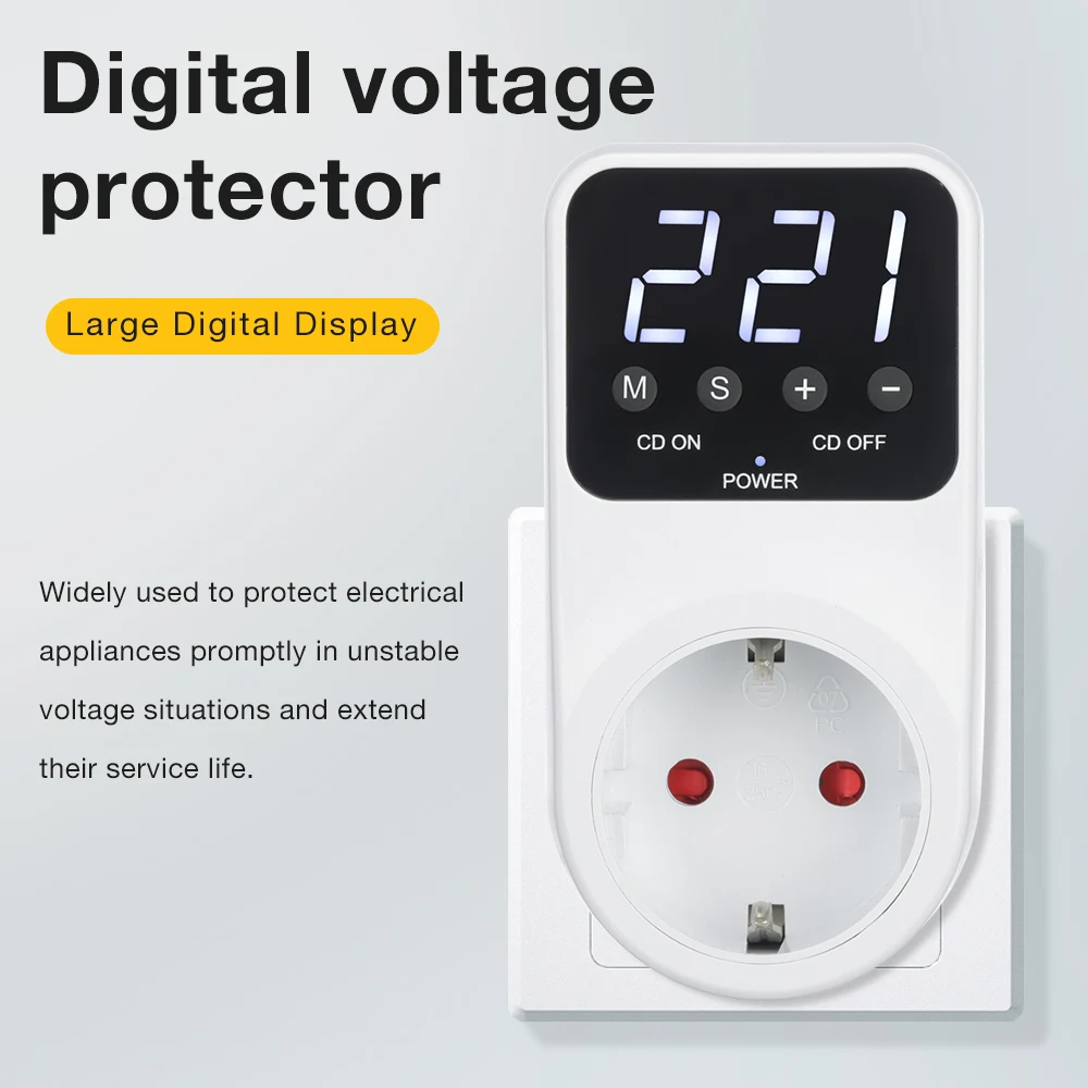 Protector de voltaje con pantalla LCD