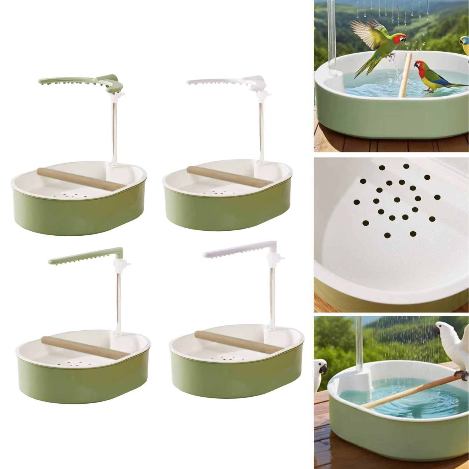 Ducha automática para loros con flujo de agua ajustable - imagen 5