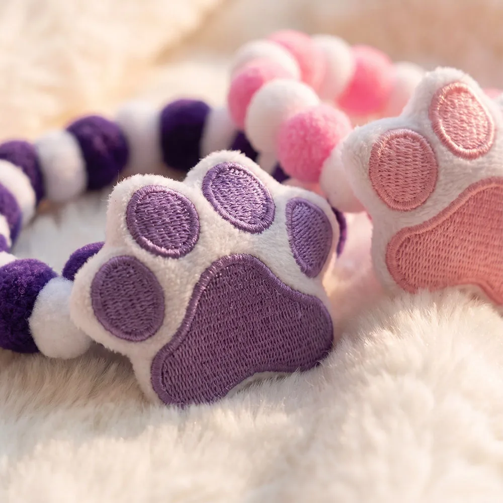 Lazos hechos a mano para cachorros y perros pequeños – Bolas y patas - imagen 2