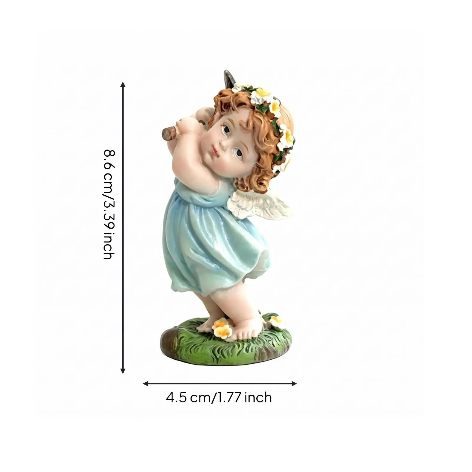 Figura de querubín de resina para jardín y exterior - imagen 5