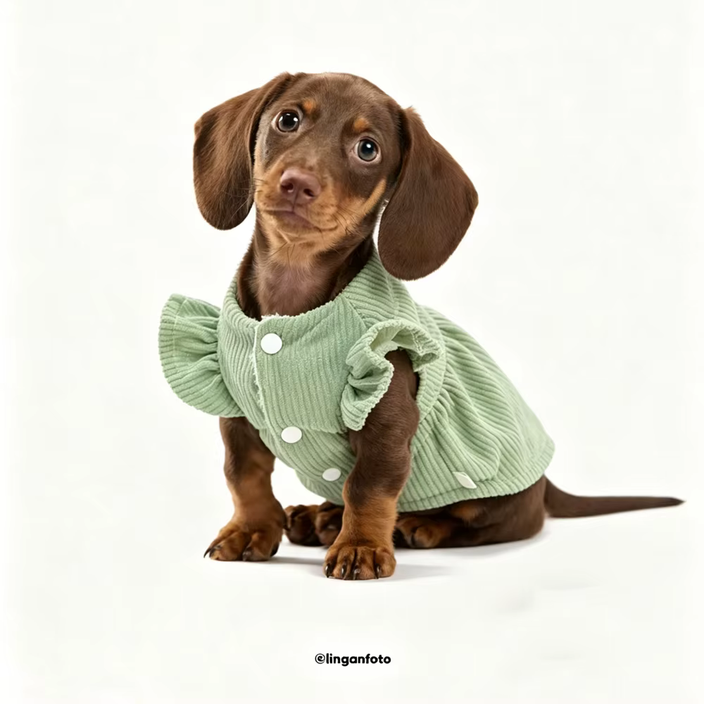 Chaleco pana cálido de invierno para perros salchicha Dachshund - imagen 5