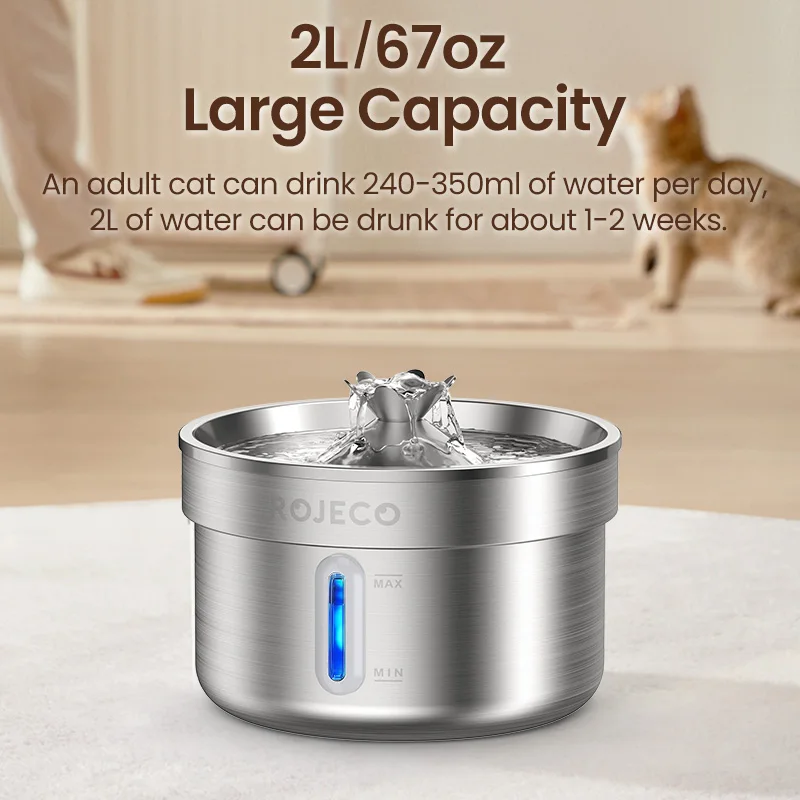 Bebedero automático inteligente acero inoxidable para gatos y perros - imagen 4