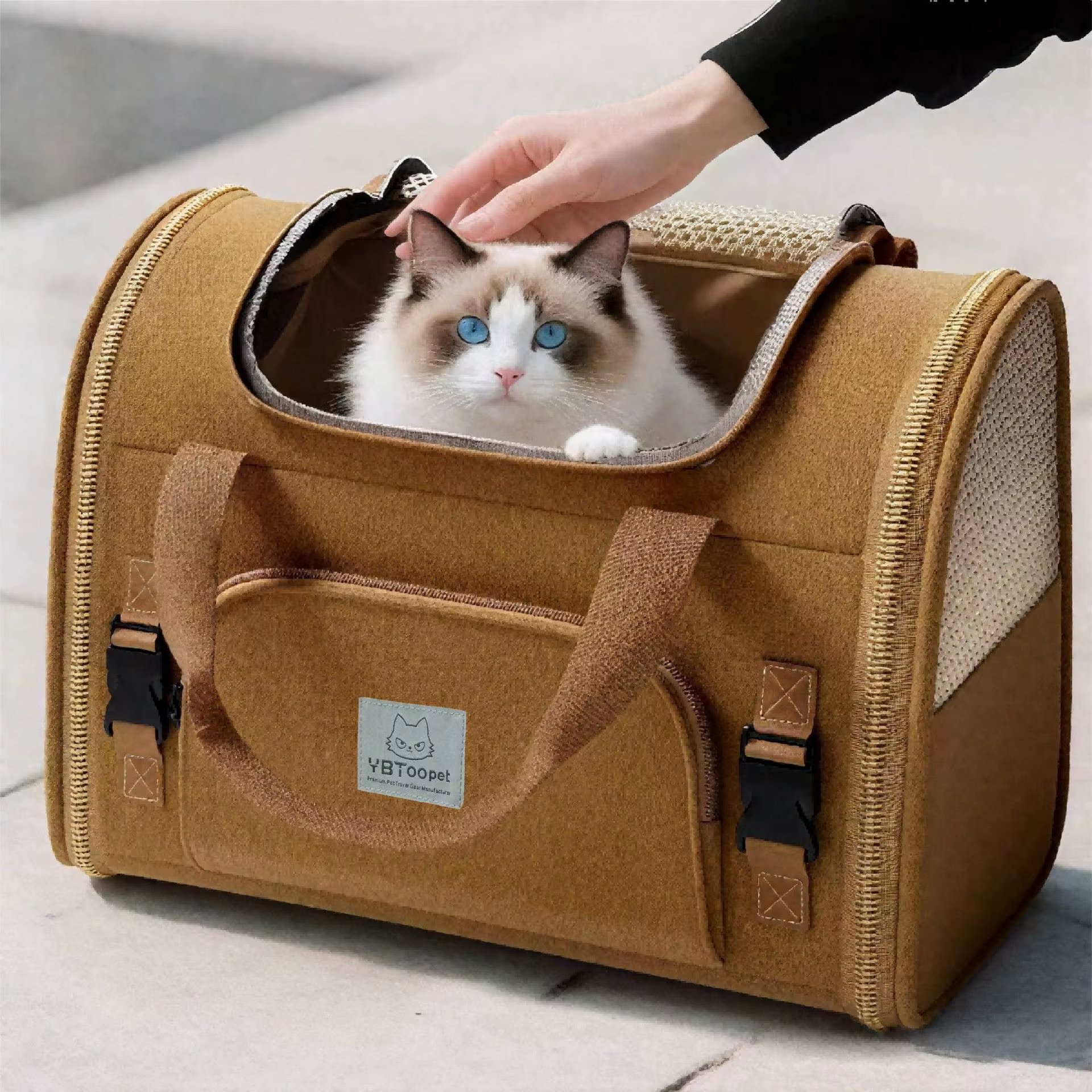 Mochila transportín expandible para gatos – Plegable y transpirable - imagen 4