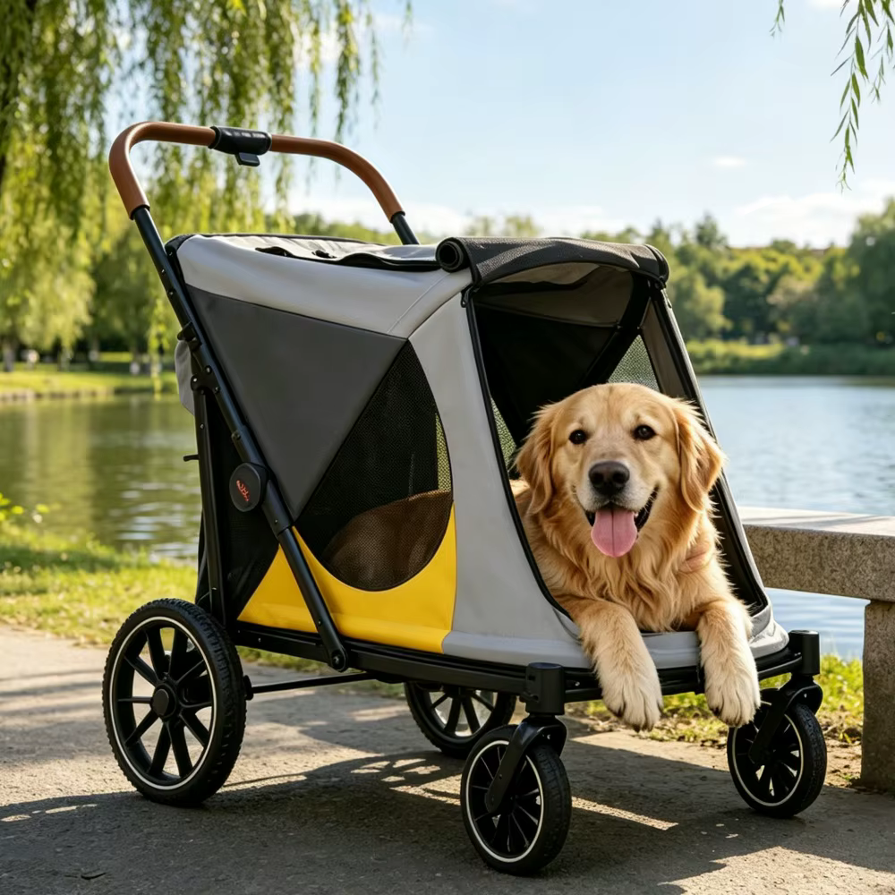 Carrito plegable robusto para perros y gatos – Transporte - imagen 4