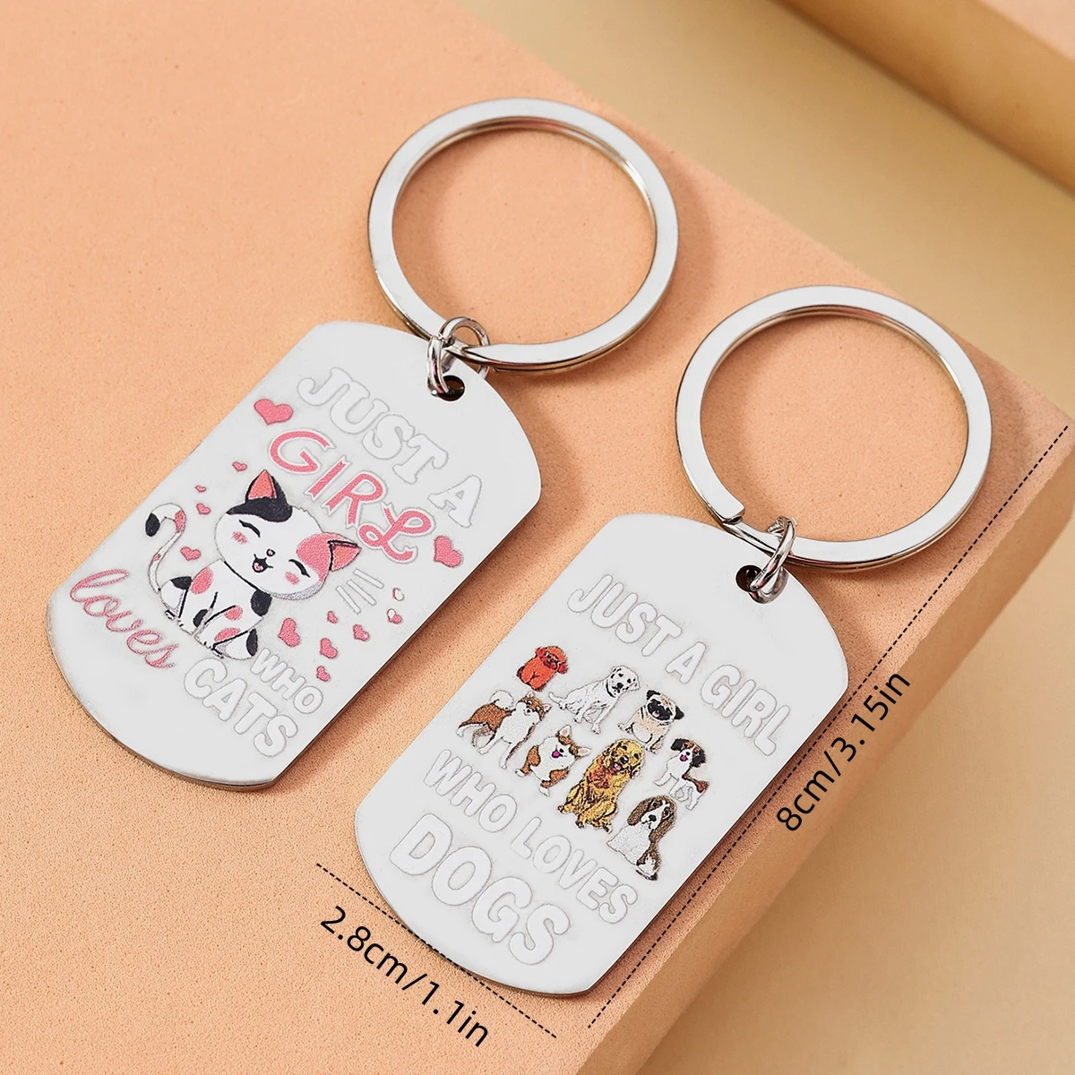 Llavero para gato o perro de dibujos animados divertido para regalo - imagen 4
