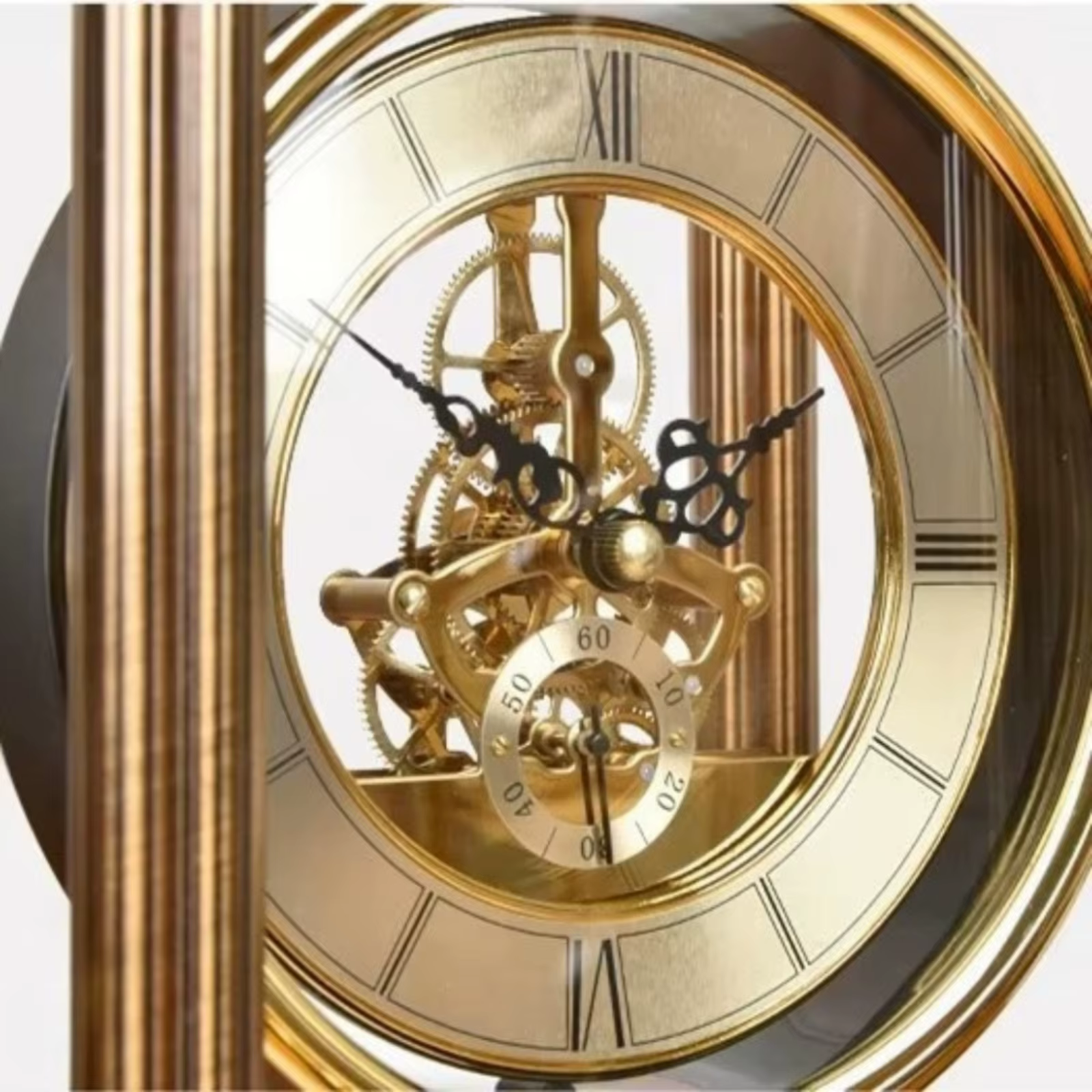 Reloj de Mesa de Cuarzo con Números Romanos – Estilo Europeo Antiguizado para Hogar - imagen 4