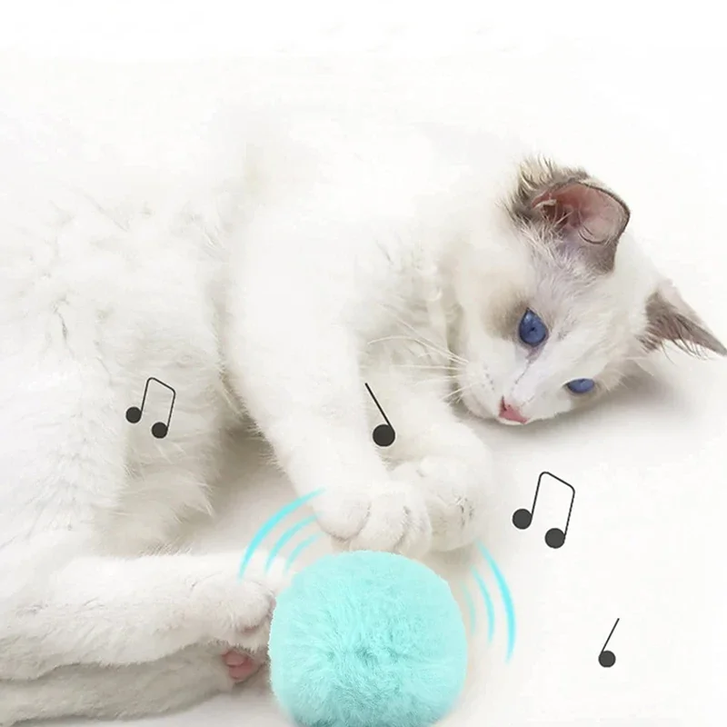 Pelota interactiva para gatos con catnip: peluche sonoro - imagen 4