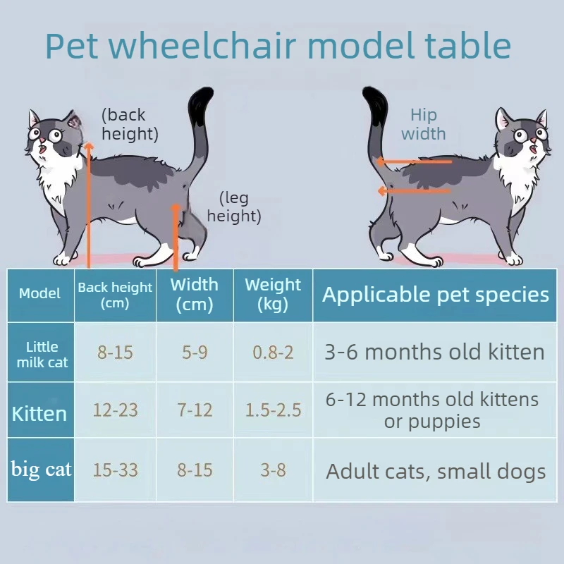 Silla de ruedas para gatos con movilidad reducida, soporte patas traseras - imagen 3