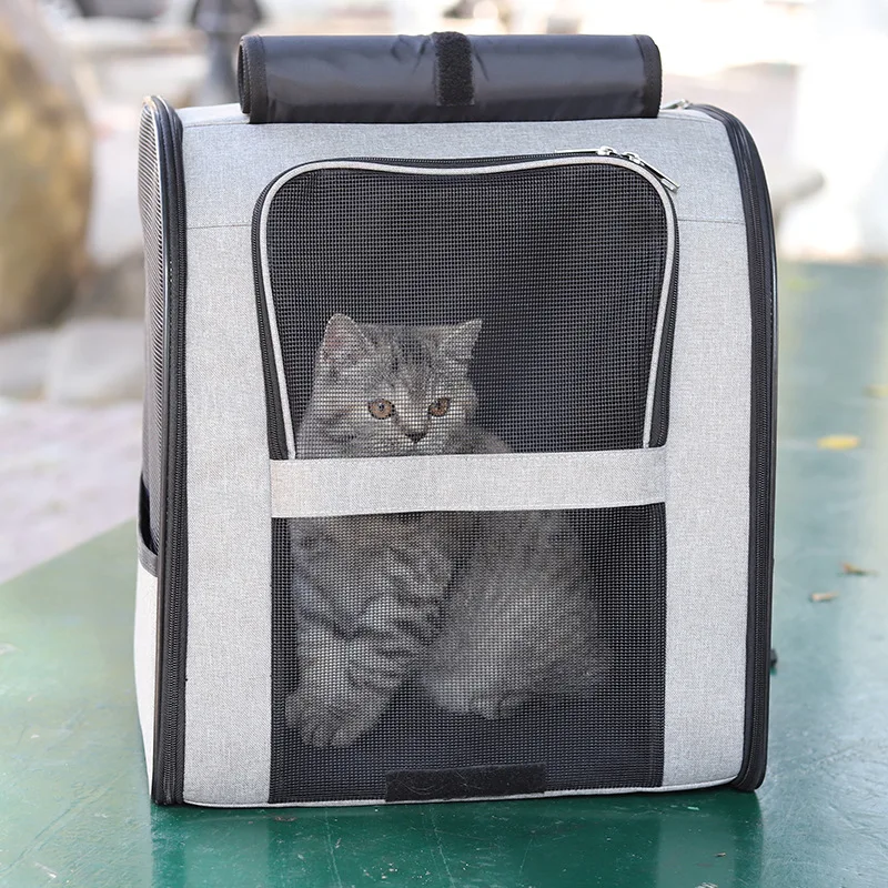 Mochila transpirable plegable para gatos y perros pequeños, viaje - imagen 5
