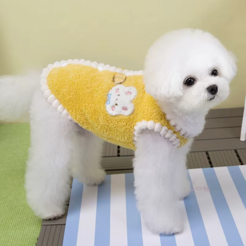 Cárdigan otoñal para perros y gatos – Abrigo de felpa con capucha - imagen 3