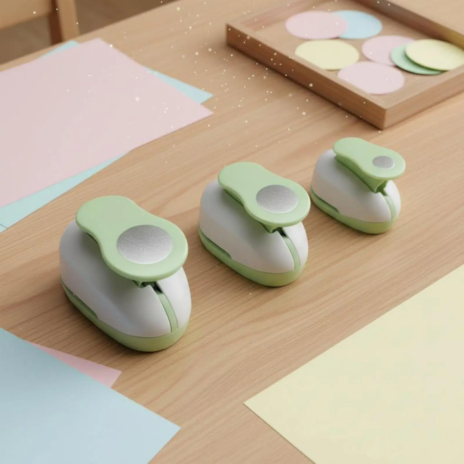Perforadora de Papel Ergonómica para Manualidades Escolares Creativas - imagen 3