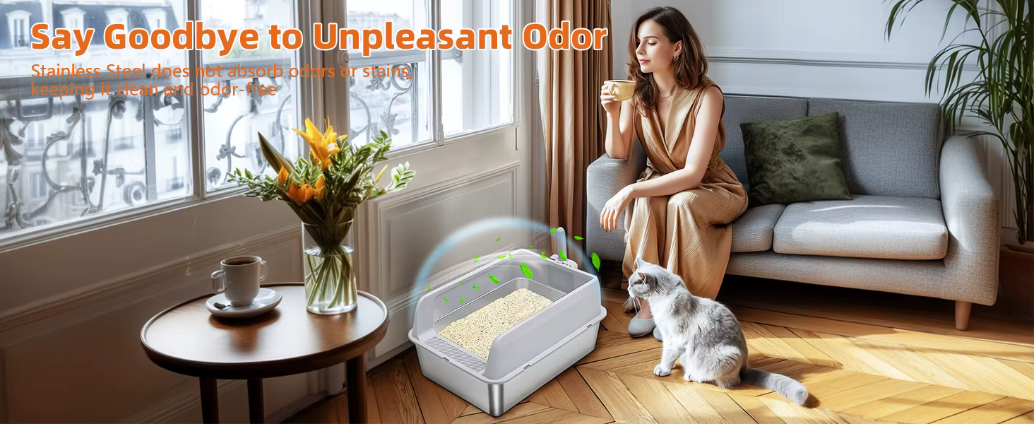Caja de arena de acero inoxidable con bordes altos
