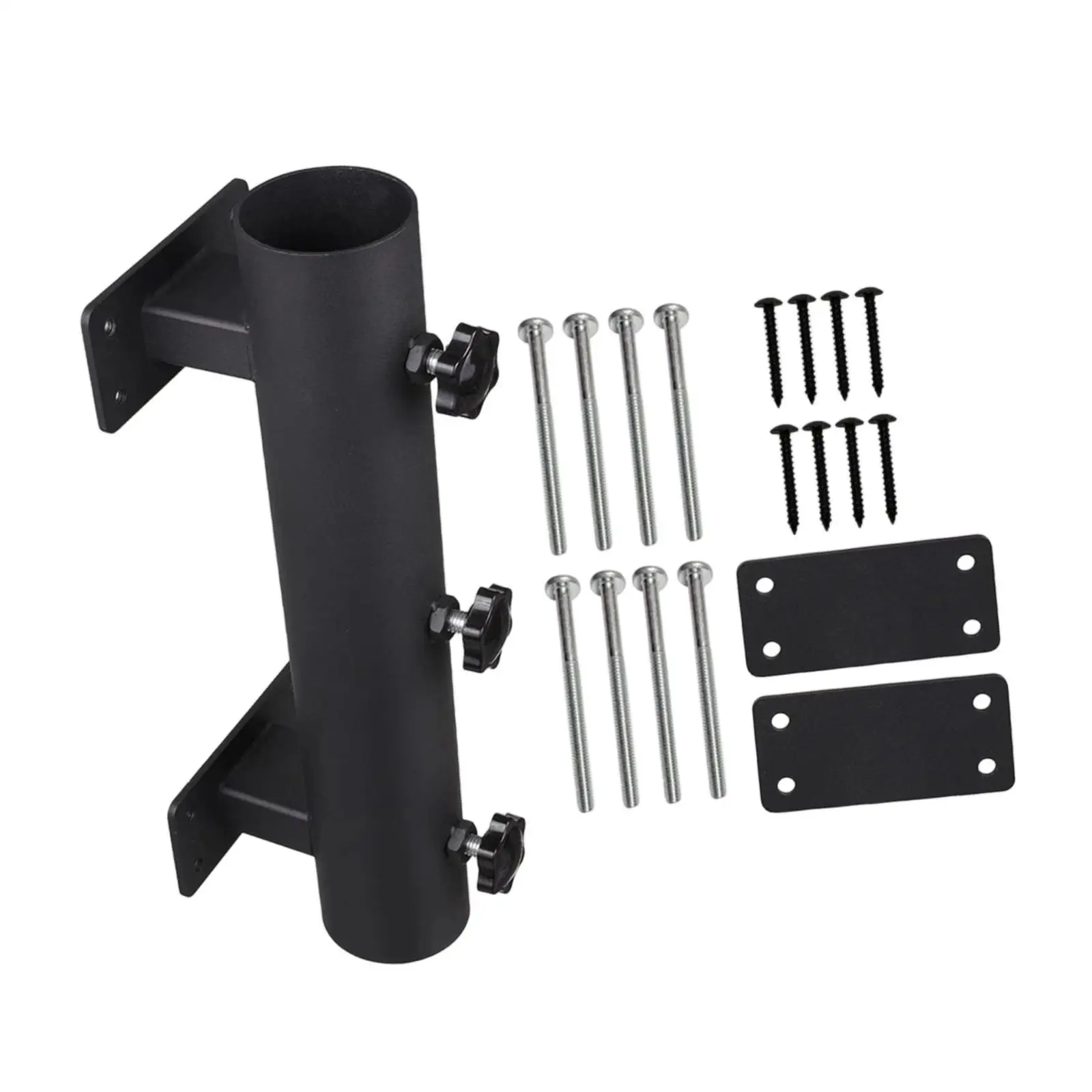 Soporte para sombrilla de jardín con bloqueo de 3 puntos – Negro - imagen 5