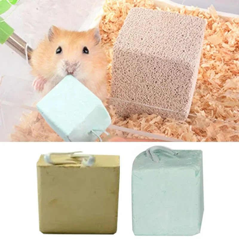 Piedra mineral para masticar y limpiar dientes en conejos y roedores