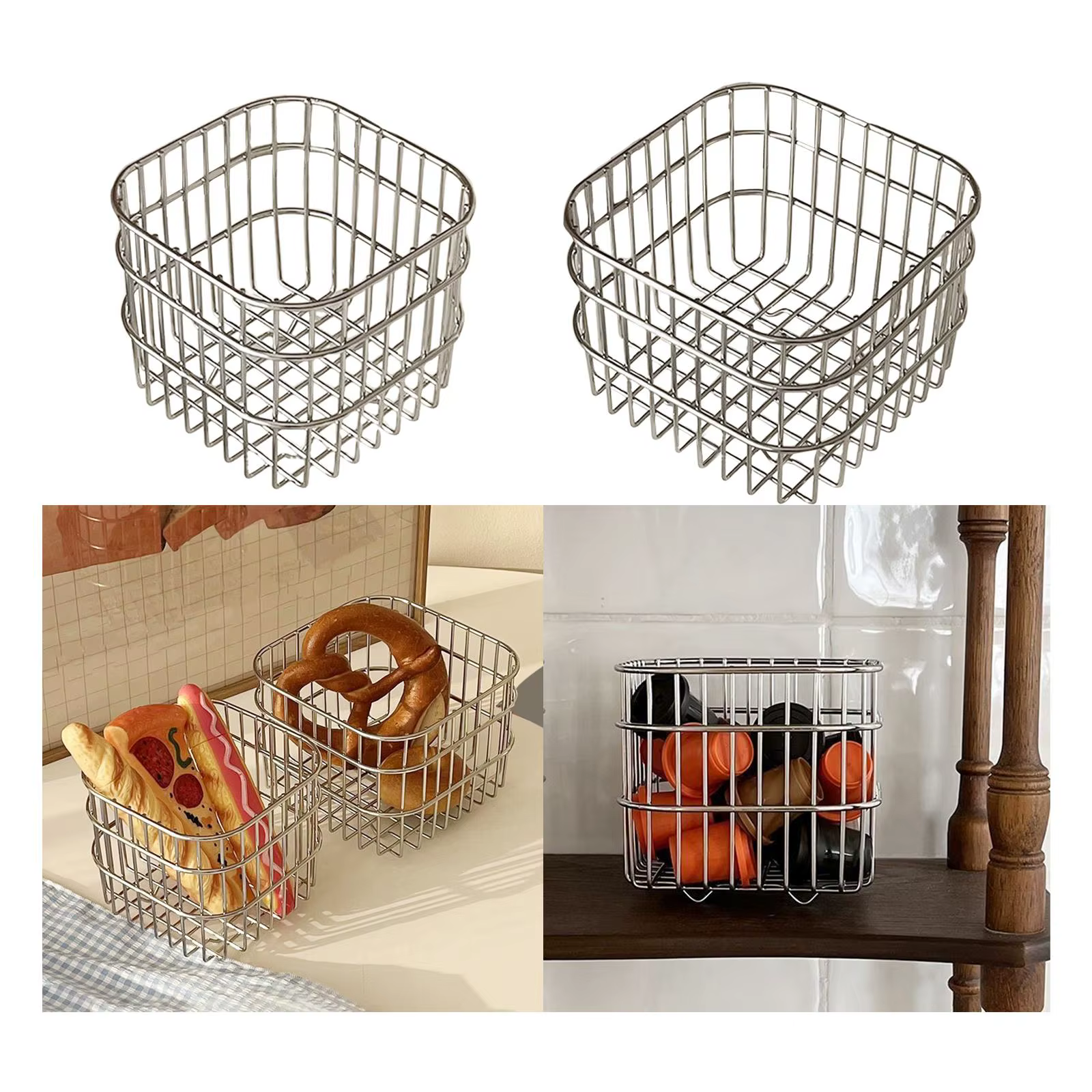 Organizador de Malla Metálica para Cocina y Lavandería - imagen 5