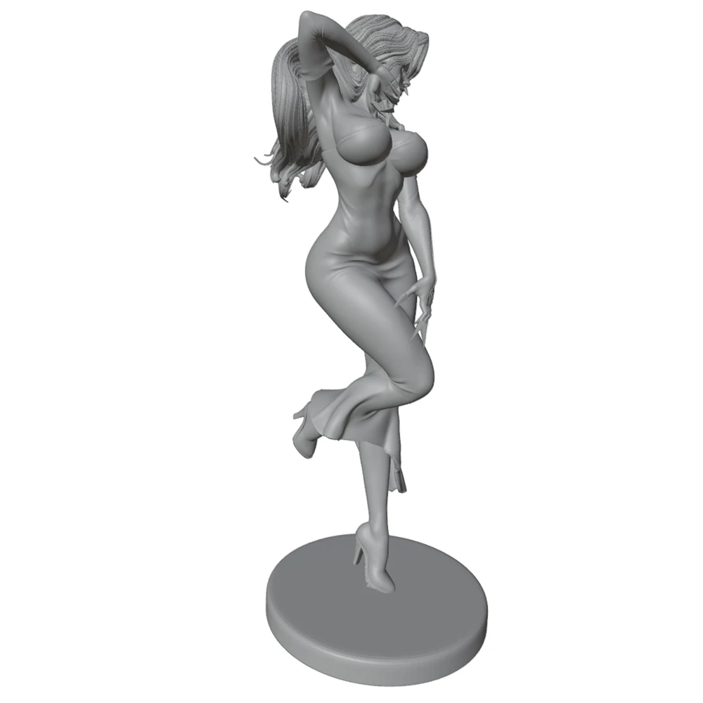 Miniatura de resina 3D gris no requiere montaje ni pintura para gato - imagen 2