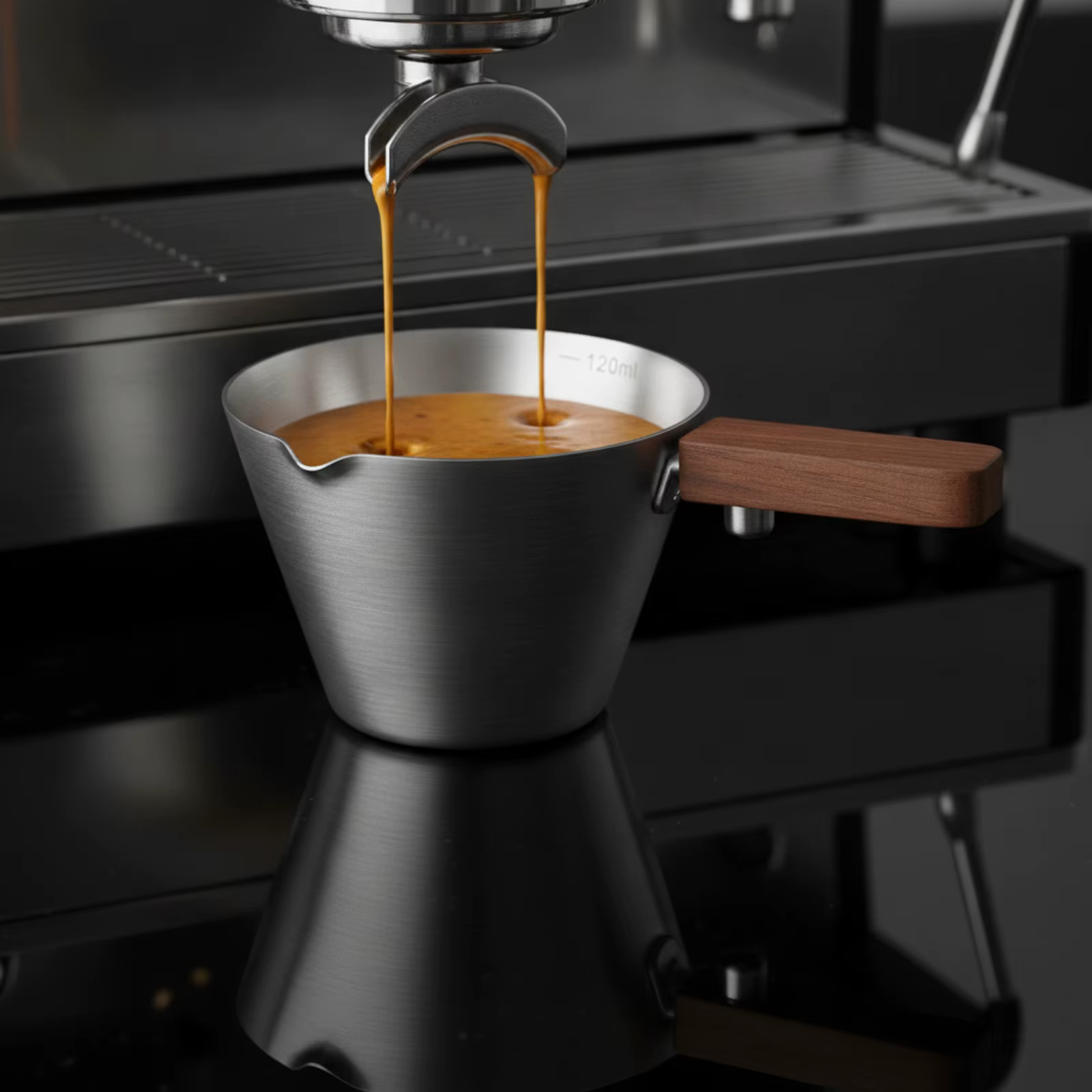 Portavasos exprimidor de café con asa – Medidor para baristas - imagen 5
