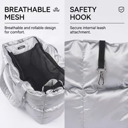 Bolso transportín portátil para gatos y perros pequeños – con gancho de seguridad