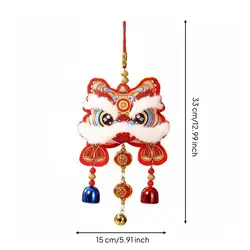 Amuleto de León Chino en Peluche – Colgante Decorativo para Puerta y Espejo