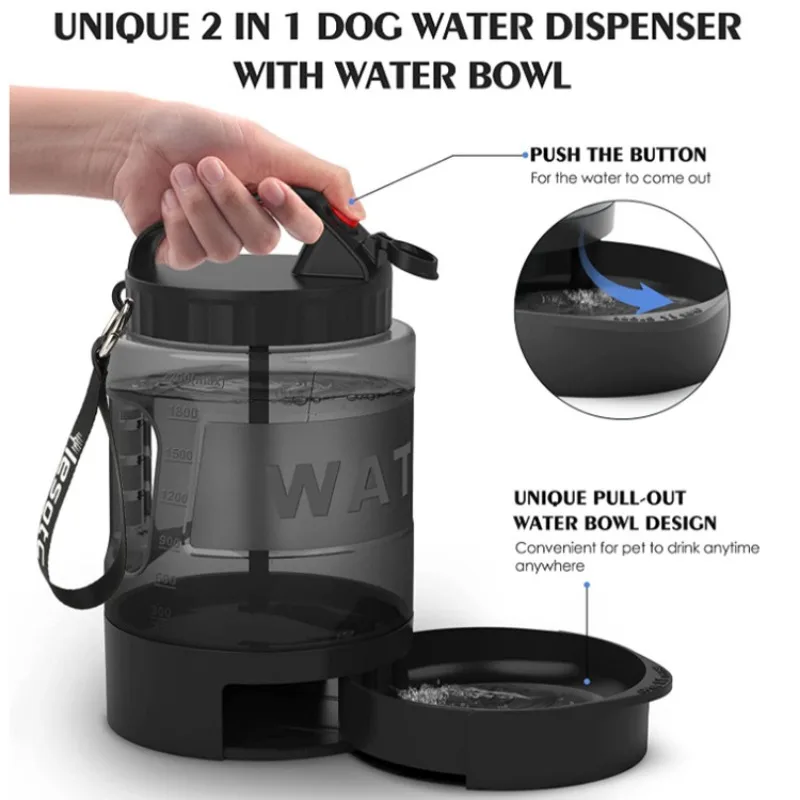 Bebedero portátil para perros y gatos, salidas, deporte - imagen 4