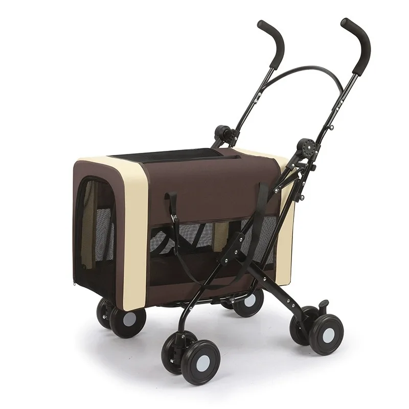 Carro plegable para perros y gatos – Cochecito de viaje ligero - imagen 4