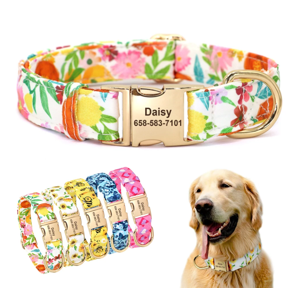 Collar personalizado de nailon con placa para perros y Chihuahua - imagen 4