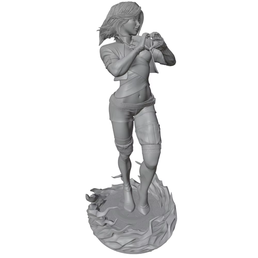Figura de resina impresa en 3D DIY gris, sin montar ni pintar - imagen 4