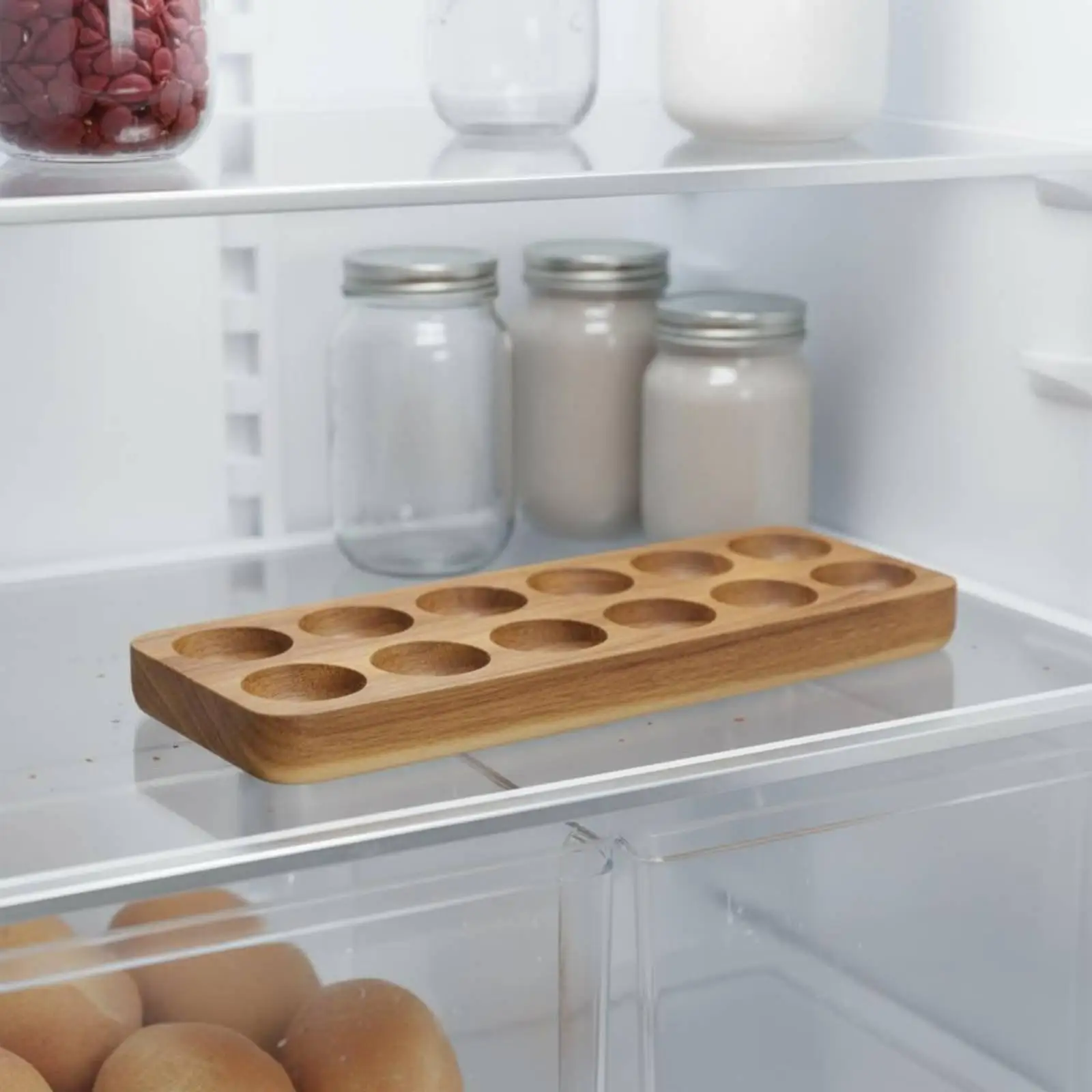 Organizador de Huevos en Madera de Acacia – Soporte Japonés - imagen 5