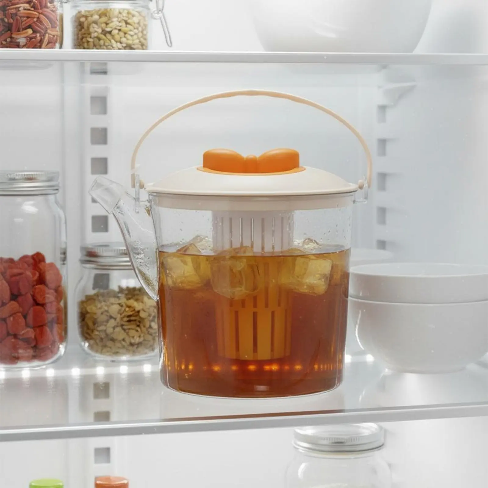 Jarra para té helado con infusor y asa, apta nevera - imagen 4
