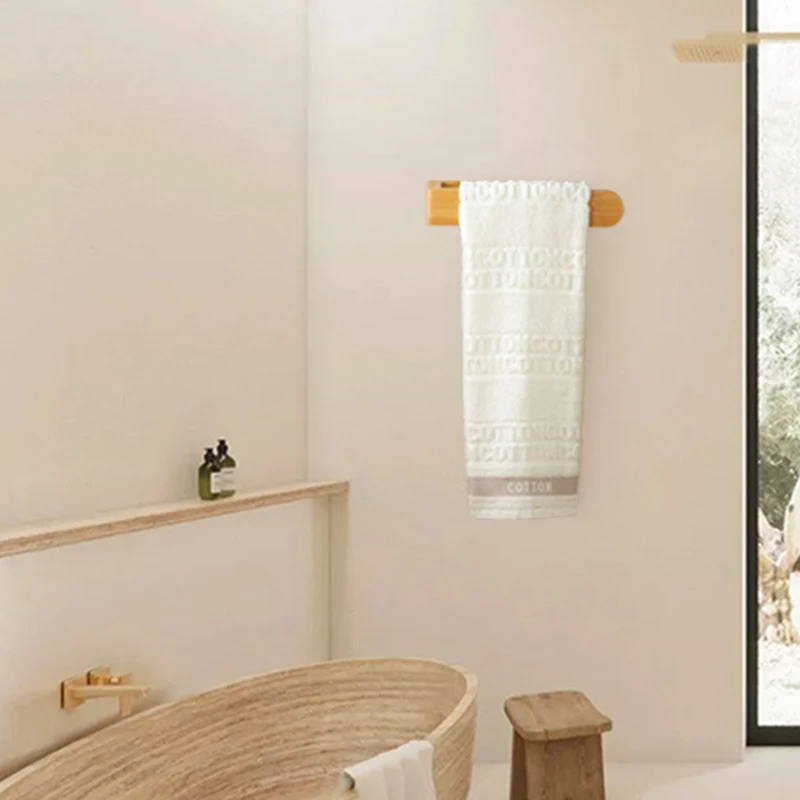 Toallero de bambú vista lateral